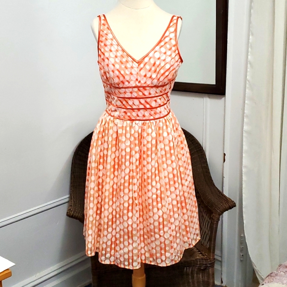 Robbie Bee Orange Polka Dot Vintage